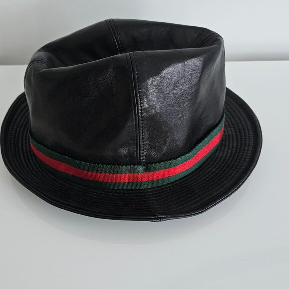 GUCCI LEATHER HAT - NWT -RARE! - Picture 8 of 14